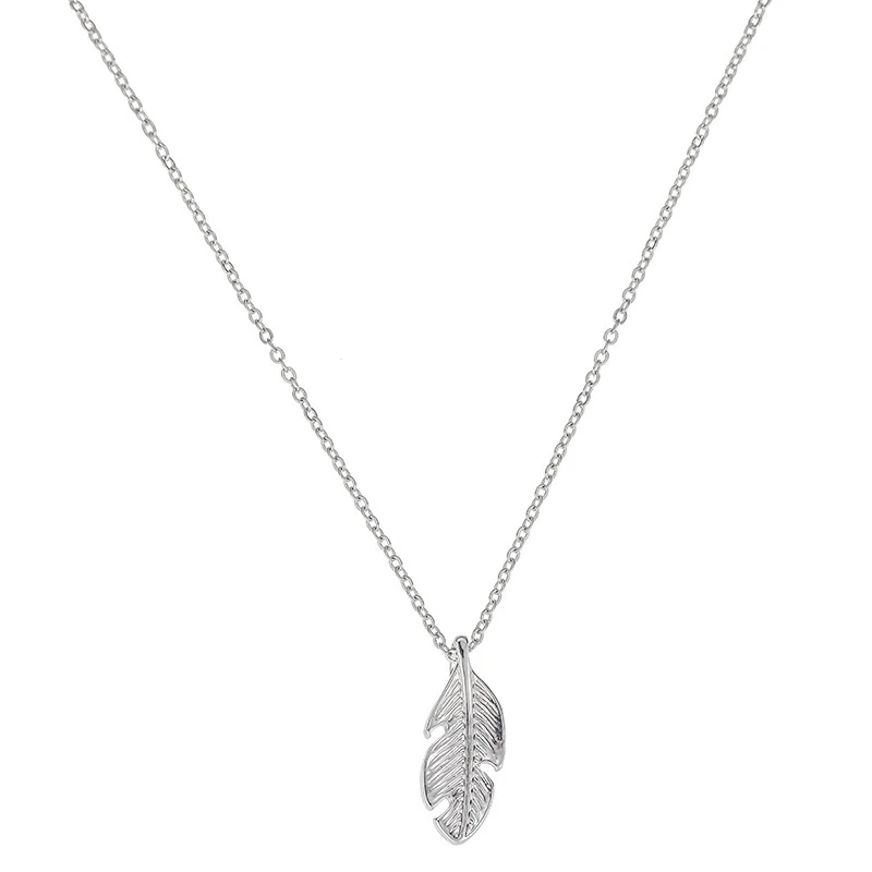 Feather-Shaped Alloy Necklace