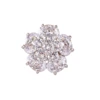Cubic Zirconia Flower Brooch
