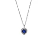 Navy Blue Heart Cubic Zirconia Necklace