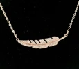 Rose Gold-Plated Feather Necklace