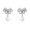 White Cubic Zirconia Earrings — photo 2