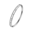 Rhodium-Plated Alloy Cubic Zirconia Bangle