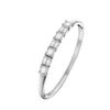 Rhodium-Plated Alloy Cubic Zirconia Bangle