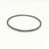 Gunmetal 2mm AB Rhinestone Stretch Bracelet