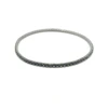 Gunmetal 2mm Transparent Black Rhinestone Stretch Bracelet