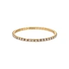 Gold-Plated 3.5mm Clear Rhinestone Stretch Bracelet