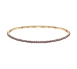 Gold-Plated 2mm Lotus Purple Rhinestone Stretch Bracelet