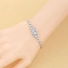Cubic Zirconia Bracelet Rhodium-Plated