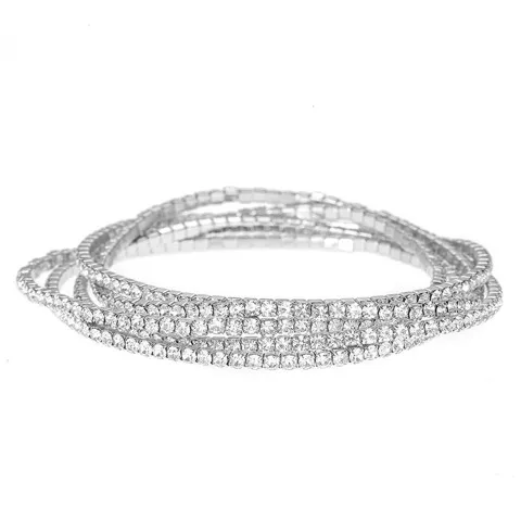 2mm Rhinestone Stretch Bracelet 6pcs/Set 6 colors Wholesale — photo 2