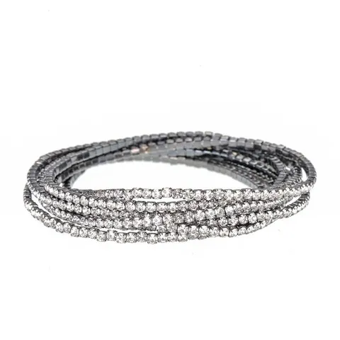 2mm Rhinestone Stretch Bracelet 6pcs/Set 6 colors Wholesale — photo 4