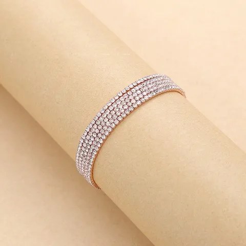 2mm Rhinestone Stretch Bracelet — Multiple Color Combinations, Wholesale — photo 5