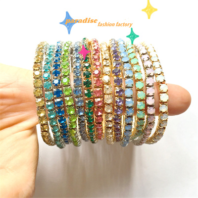 Several narrow bracelet color directions photographed together